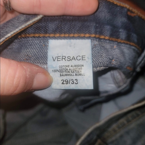 Versace Studed Medusa Logo Design Back Pockets Blue Jeans European size 29/30 - Picture 5 of 14